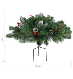 Sapin de Noël artificiel d'allée Vert 40 cm PVC