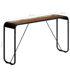 Table console 140x35x76 cm Bois de récupération massif