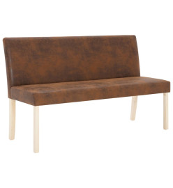 Banc 139,5 cm Marron Similicuir daim