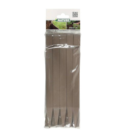 Nature Chevilles d'ancrage de jardin 10 pcs Taupe