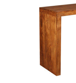 Table console Bois massif avec finition miel 110x40x76 cm