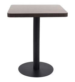 Table de bistro Marron foncé 60x60 cm MDF