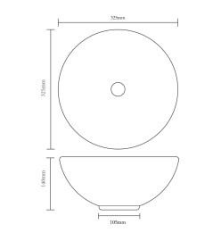 Lavabo de salle de bain Céramique Rond Blanc