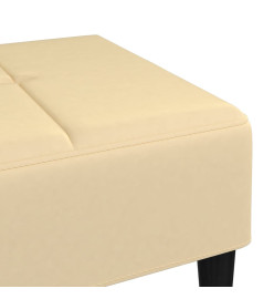 Repose-pied Crème 78x56x32 cm Velours