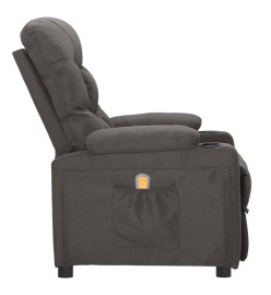 Fauteuil de massage Gris foncé Tissu