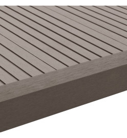 Cornière de terrasse 5 pcs WPC 170 cm Marron foncé