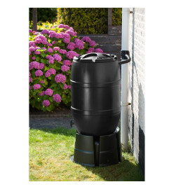 Nature Récupérateur d'eau de pluie 120 L 51x81 cm Noir