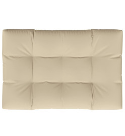 Coussin de palette beige 120x80x12 cm tissu