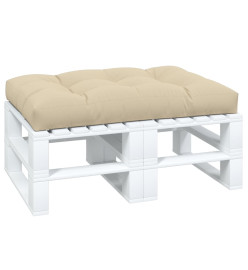 Coussin de palette beige 120x80x12 cm tissu