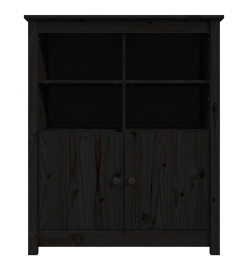 Buffet Noir 83x41,5x100 cm Bois massif de pin