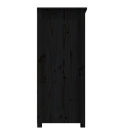 Buffet Noir 83x41,5x100 cm Bois massif de pin