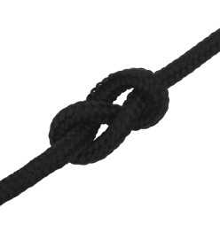 Corde de travail Noir 12 mm 50 m Polyester