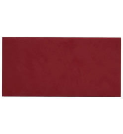 Panneaux muraux 12 pcs Rouge bordeaux 30x15 cm Velours 0,54 m²