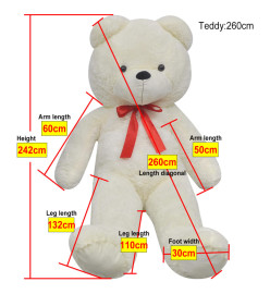 Ours en peluche Blanc 242 cm