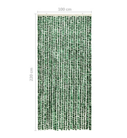 Moustiquaire Vert et blanc 100x220 cm Chenille