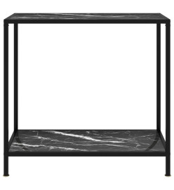 Table console Noir 80x35x75 cm Verre trempé