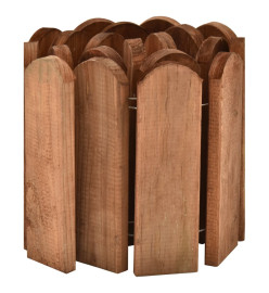 Rouleaux de bordure 2 pcs 120 cm Bois de pin imprégné