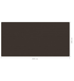 Tapis de tente 300x600 cm Marron