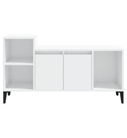 Meuble TV Blanc brillant 100x35x55 cm Bois d'ingénierie