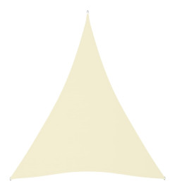 Voile de parasol Tissu Oxford triangulaire 5x6x6 m Crème