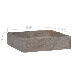 Lavabo Gris 40x40x10 cm Marbre