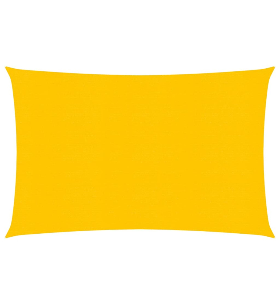 Voile d'ombrage 160 g/m² Jaune 2,5x4 m PEHD