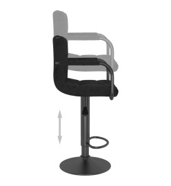 Tabourets de bar lot de 2 noir velours