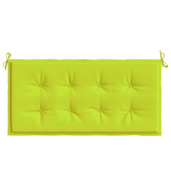 Coussin de banc de jardin vert brillant 100x50x3cm tissu oxford