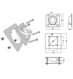 Anneau d'arrimage pour remorque 6 pcs Acier galvanisé 2000 kg