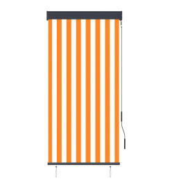 Store roulant d'extérieur 80x250 cm Blanc et orange