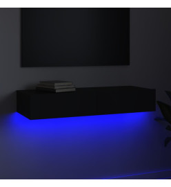 Meuble TV avec lumières LED Noir 90x35x15,5 cm