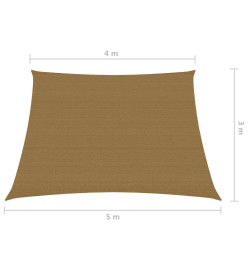 Voile d'ombrage 160 g/m² Taupe 4/5x3 m PEHD