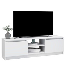 Meuble TV Blanc brillant 120x30x35,5 cm Aggloméré