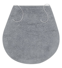 Jeu de tapis de salle de bain 3 pcs Tissu Gris