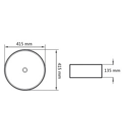 Lavabo ronde Céramique Blanc 41,5 x 13,5 cm