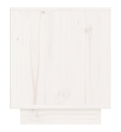 Table de chevet Blanc 40x34x40 cm Bois de pin solide