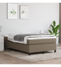Lit à sommier tapissier avec matelas Taupe 120x200 cm Tissu