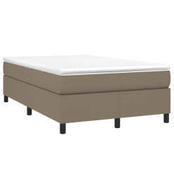 Lit à sommier tapissier avec matelas Taupe 120x200 cm Tissu