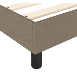 Lit à sommier tapissier avec matelas Taupe 120x200 cm Tissu