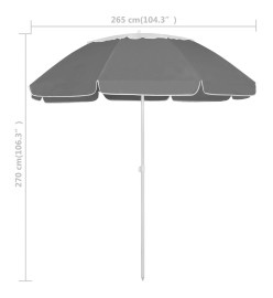 Parasol de plage Anthracite 300 cm