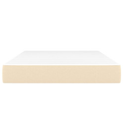 Matelas de lit à ressorts ensachés Crème 120x200x20 cm Tissu