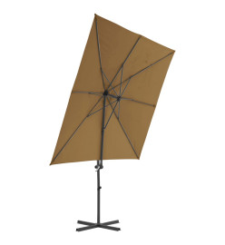 Parasol avec base portable Taupe