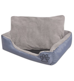 Lit pour chiens avec coussin rembourré Taille XXL Gris