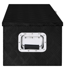 Boîte de rangement Noir 80x39x30 cm Aluminium