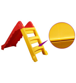 Toboggan pliable d'enfants Intérieur/Extérieur Rouge et jaune