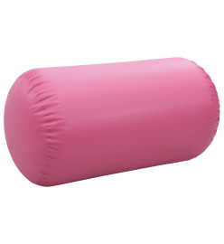 Rouleau gonflable de gymnastique avec pompe 120x90 cm PVC Rose