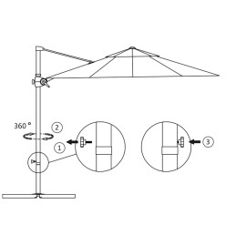 Parasol en porte-à-faux avec mât en acier Taupe 250x250 cm