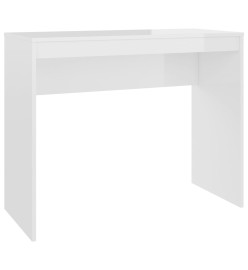 Bureau Blanc brillant 90x40x72 cm Bois d'ingénierie