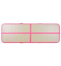 Tapis gonflable de gymnastique avec pompe 700x100x10cm PVC Rose