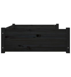 Lit pour chien Noir 105,5x75,5x28 cm Bois de pin solide